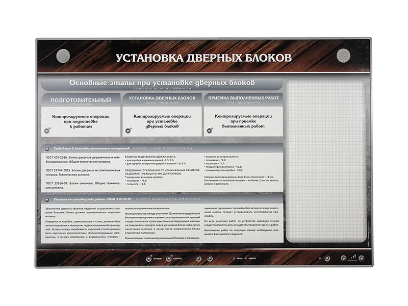Стенд Зарница дверные блоки